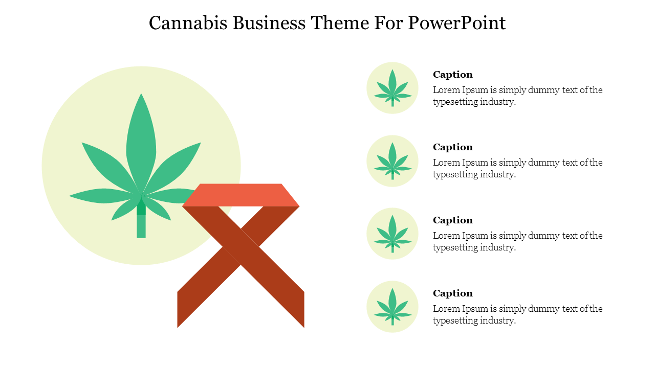 Free - Simple Free Cannabis Business Theme For PowerPoint